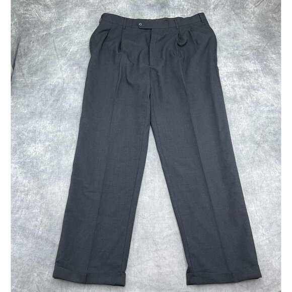 Jos A Bank Suit Men 46L/38Wx31L Gray Straight Leg Classic Career Wool 2pc - Picture 12 of 16